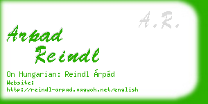 arpad reindl business card