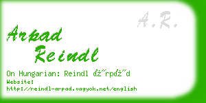 arpad reindl business card